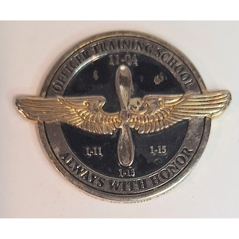 Gold Hawks challenge coin officer training school